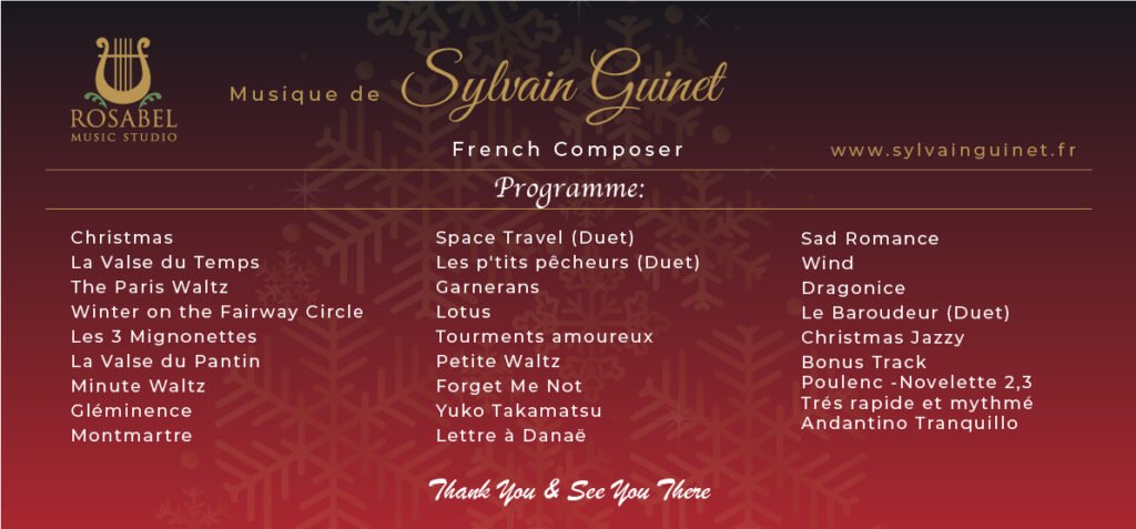 Singapore Christmas Recital Music de Sylvain Guinet Pianist Ryu Lawden3