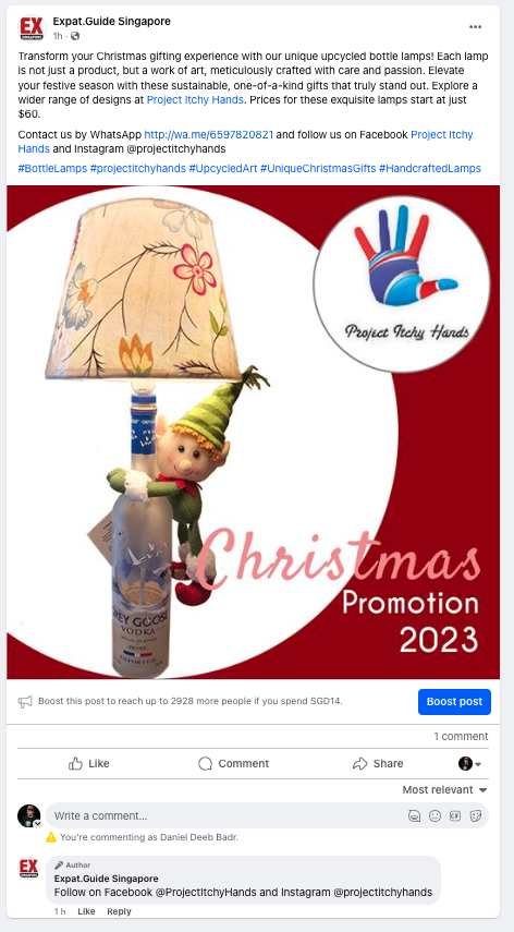 singapore christmas facebook page