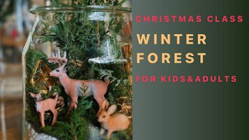 singapore workshop for kids & adults winter forest jar
